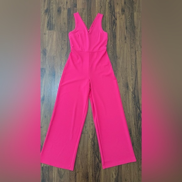 NWOT Express Vibrant Pink Jumpsuit - Picture 2 of 8